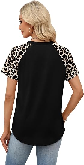 Curved Hem Crew Neck Summer Top