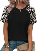 Curved Hem Crew Neck Summer Top